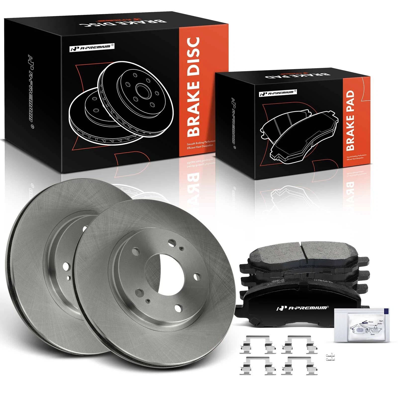 Front Disc Brake Rotors & Ceramic Pads for Mitsubishi Outlander (2003–2004)
