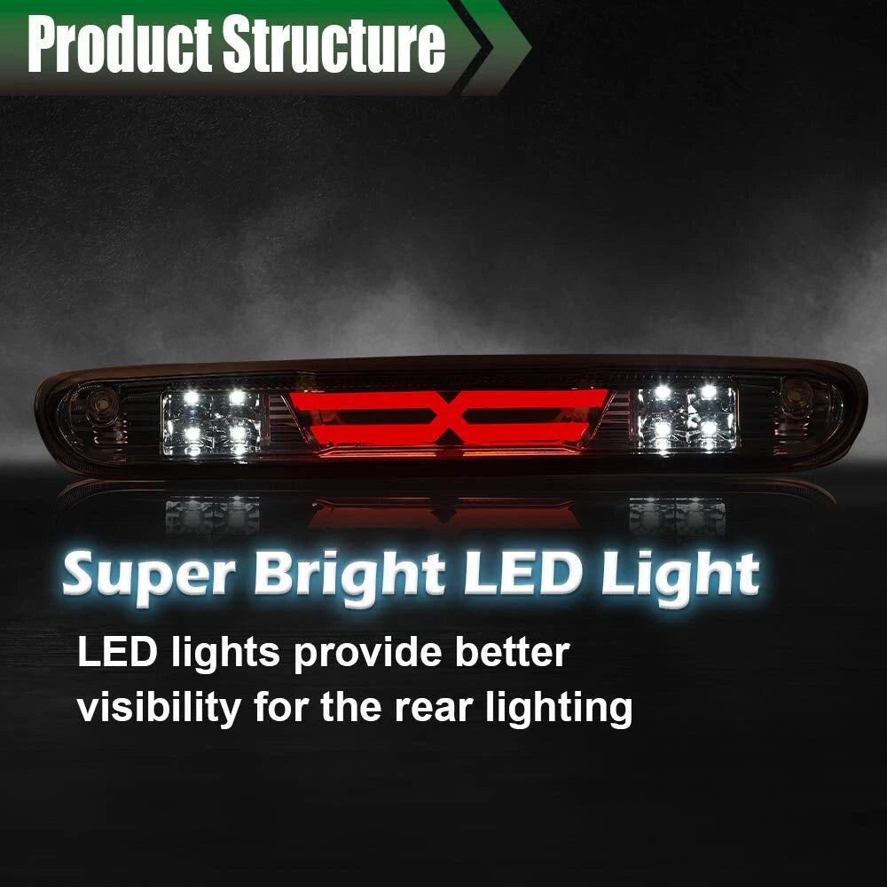 Clear LED 3rd Brake Light for Chevy Silverado GMC Sierra (2007–2014)