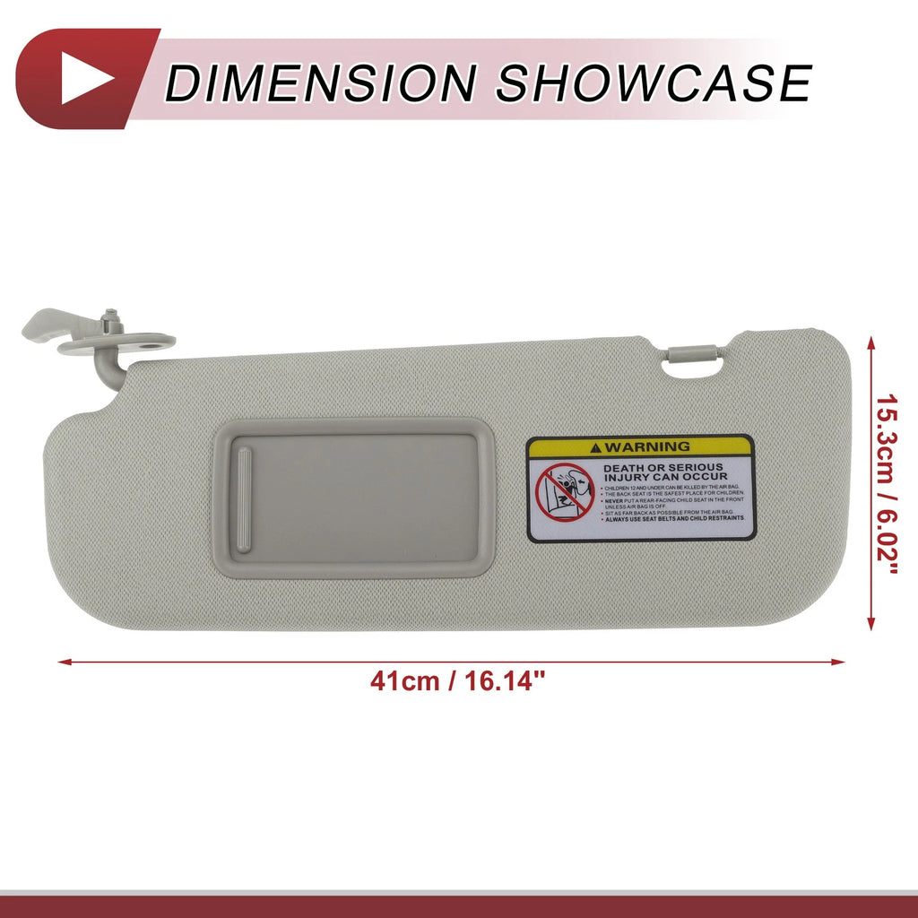 Left Driver Side Sun Visor No. 852103X000TX for Hyundai Elantra (2011–2015)