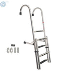 2-Step & 3-Step Stainless Steel Folding Ladder 400 lb Limit