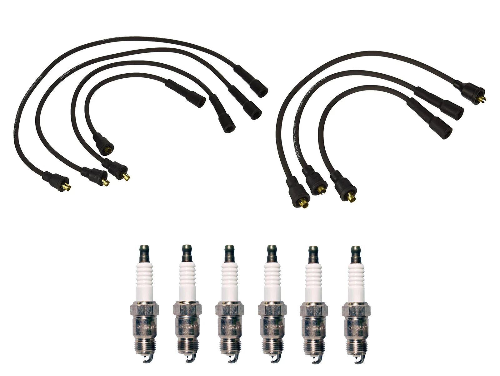 Denso 7mm Wire Set & 6 Iridium TT Spark Plugs Kit for Chevy GMC Pontiac (L6)