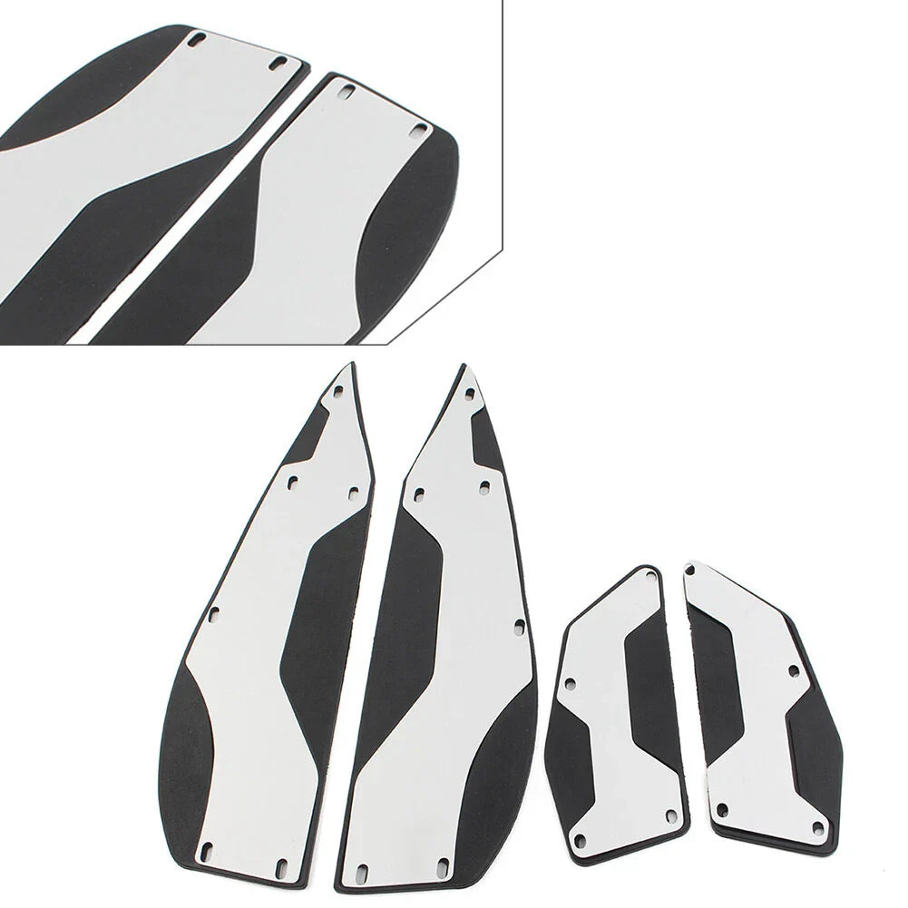 Silver Aluminum Floorboard Foot Pedals for Yamaha XMAX 250 300 400 (2017-2023)