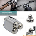 Chrome 1'' 25mm Handlebar Horn Turn Signal Control Switch for Harley
