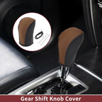 1 Pc Gear Shift Knob Cover for Subaru Forester (2006–2012) Brown Faux Leather