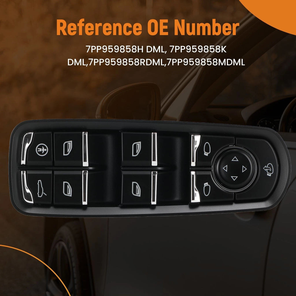Driver Side Power Window Switch for Porsche Cayenne (2011–2018) 7PP959858H DML