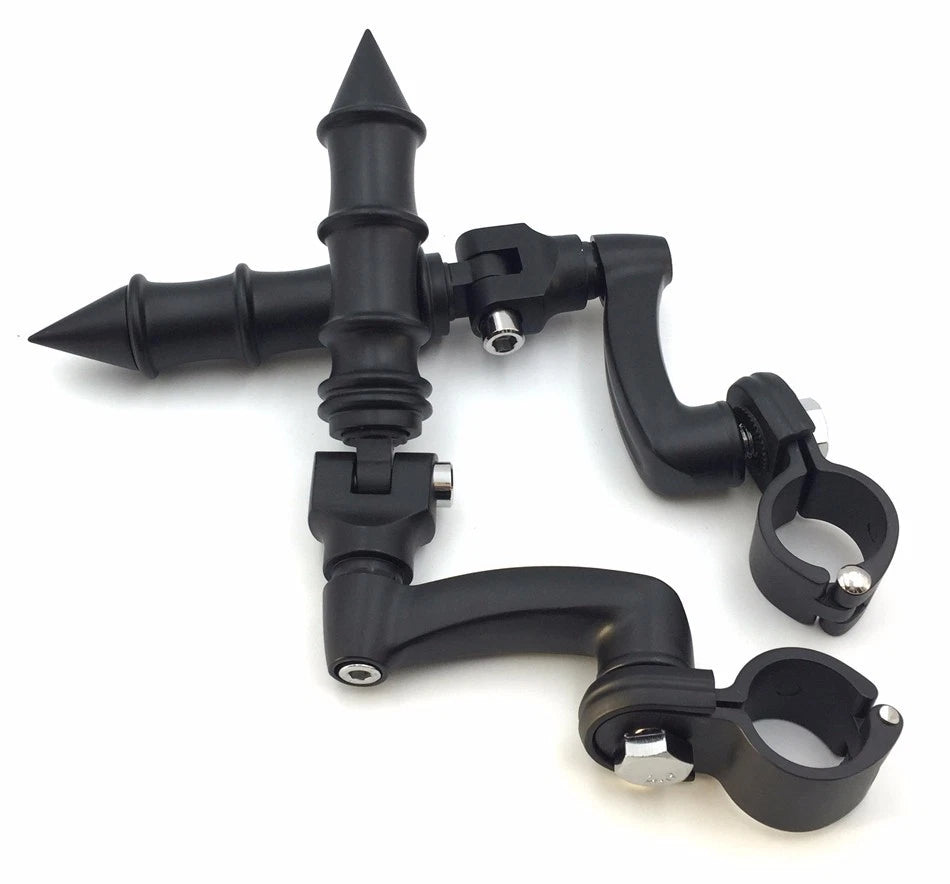 1" Black FootPeg Mounting Kit for Honda GoldWing VTX1300 Shadow Valkyrie