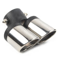 Dual Rear Exhaust Pipe Trim Tip for Universal Fit (Stainless Steel)