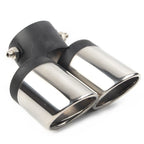 Dual Rear Exhaust Pipe Trim Tip for Universal Fit (Stainless Steel)