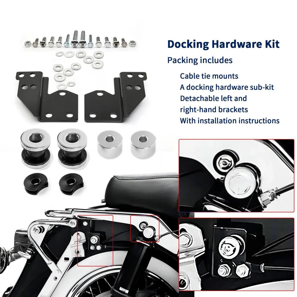 Quick Release Sissy Bar Backrest Docking Hardware for Harley Touring (1997–2008)