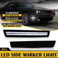 2X Front Bumper Side LED Marker Light Smoke for Challenger (2015–2022)