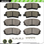 8pc Brake Pads Kit for KIA Soul Turbocharged (2017–2018)