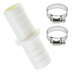 Drain Connector for Washing Machine and Dishwasher with 2 Metal Clamps