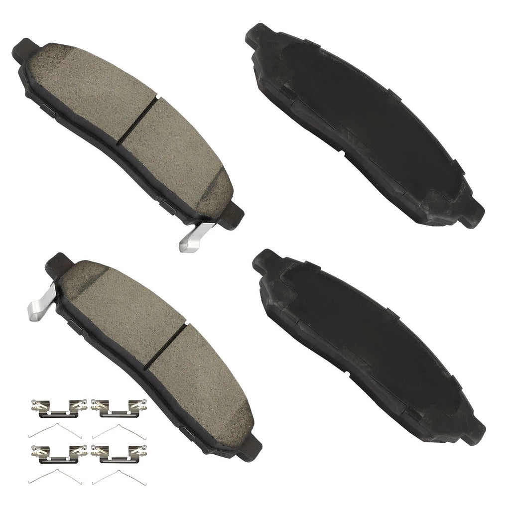 Set of 4 Front Ceramic Brake Pads for Chevy City Express, Nissan Leaf, NV200
