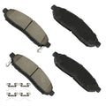 Set of 4 Front Ceramic Brake Pads for Chevy City Express, Nissan Leaf, NV200