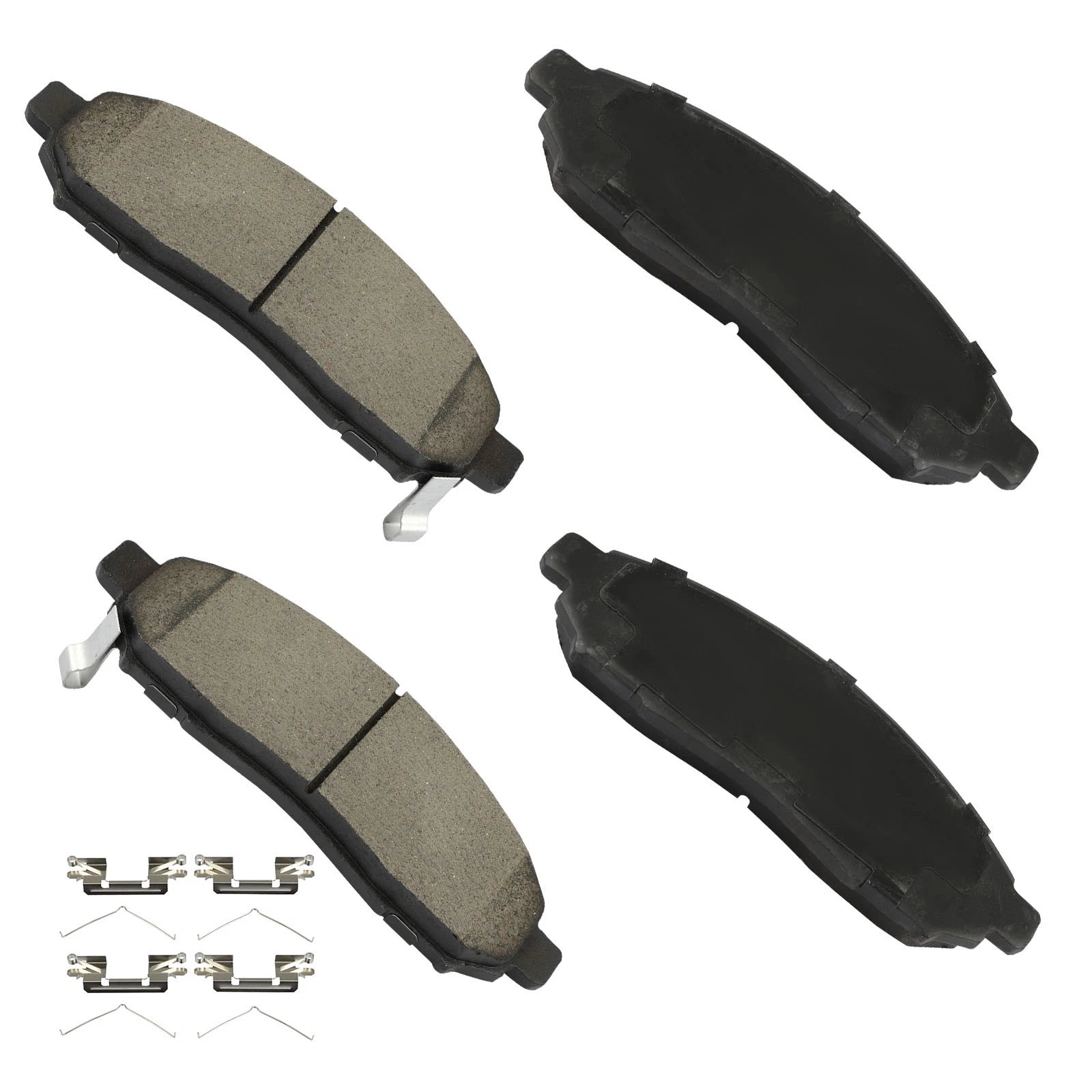Set of 4 Front Ceramic Brake Pads for Chevy City Express, Nissan Leaf, NV200
