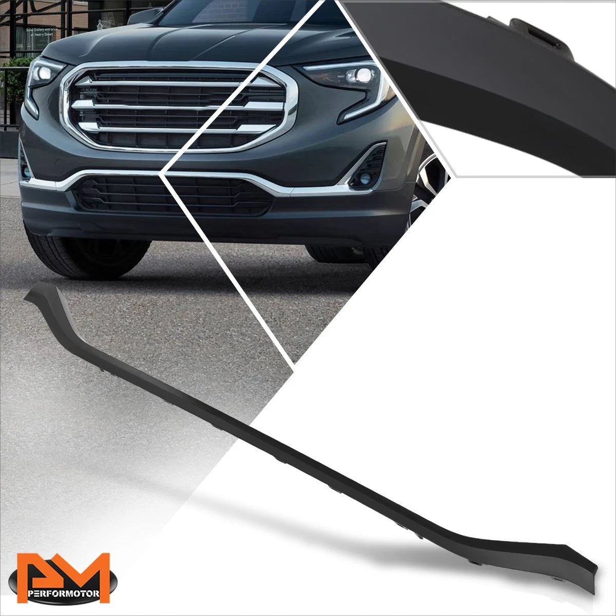 Front Bumper Grille Trim for GMC Terrain (2019–2021) Black Replacement