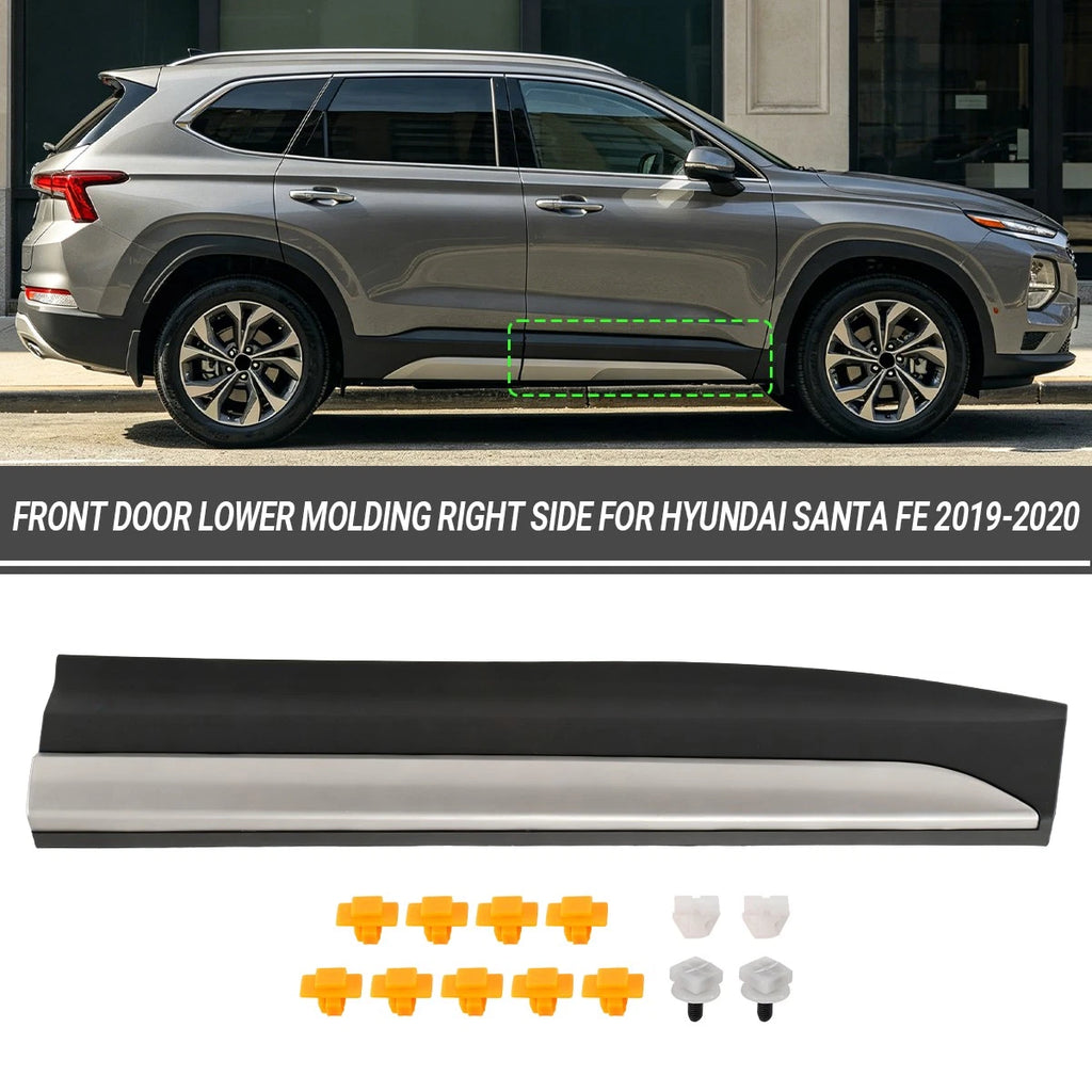 Right Passenger Side Front Door Molding for Hyundai Santa Fe (2019–2023) 87722S2200