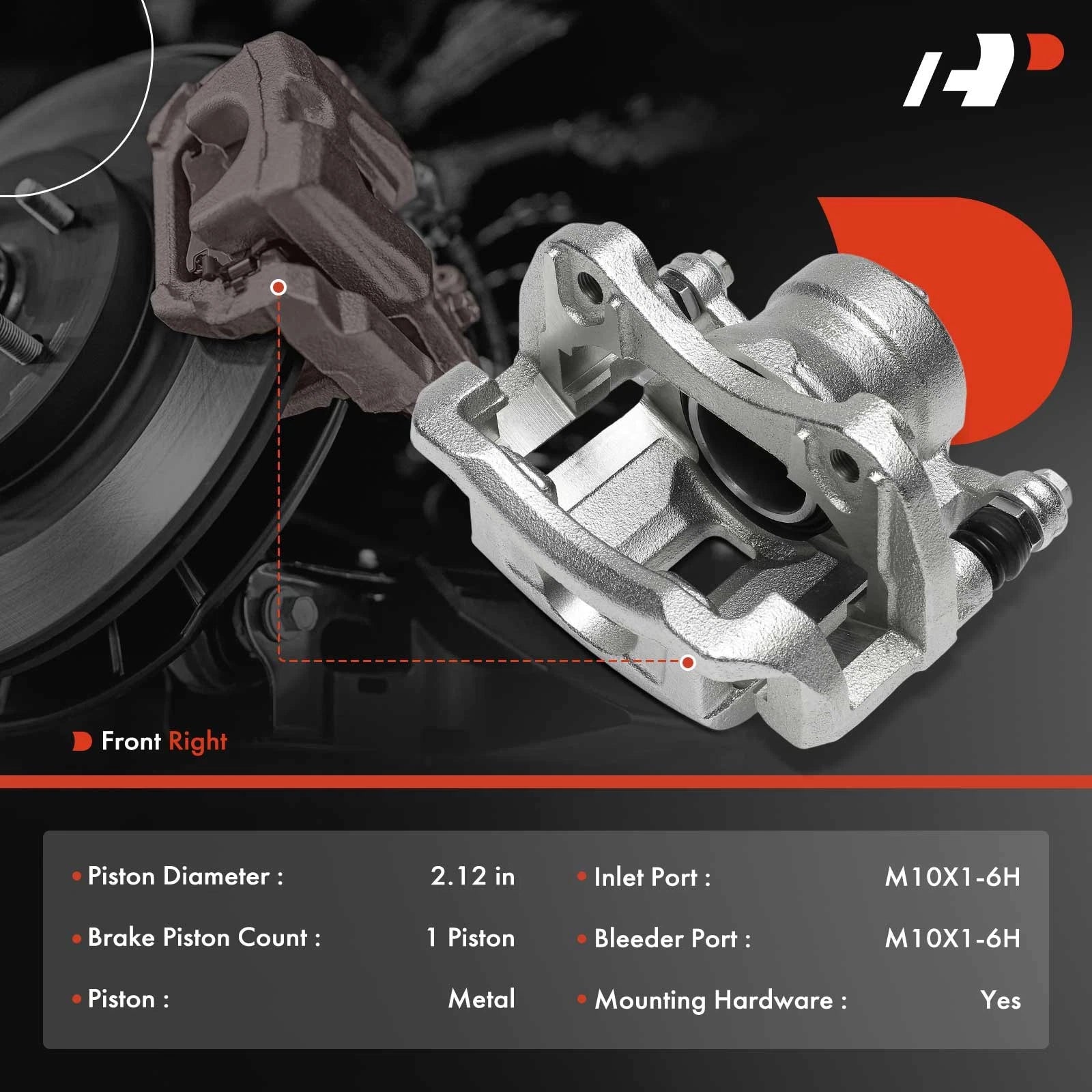 Brake Caliper with Bracket for Nissan Kicks (2018-2023)