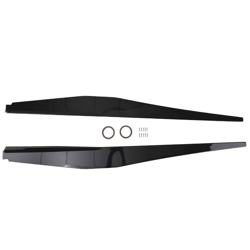 2X Black Side Skirt Extensions for Corvette C8 (2020–2024) ABS Body Panel