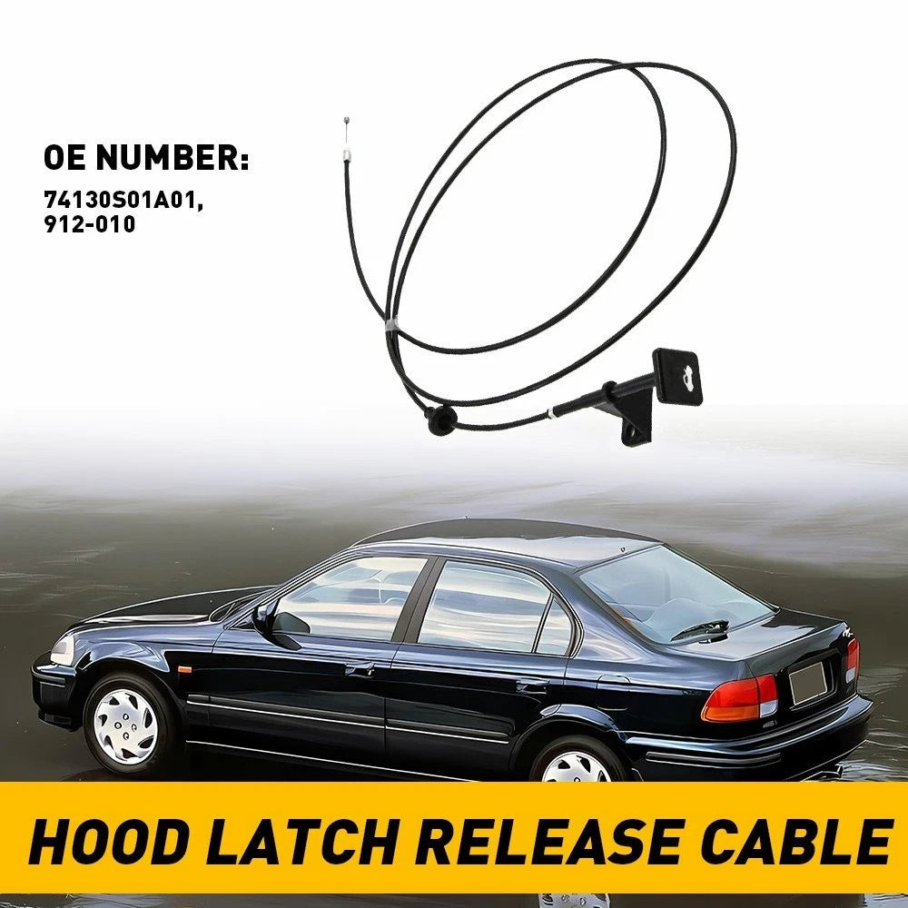 Latch Hood Release Cable with Pull Handle for Honda Civic (1996–2000)