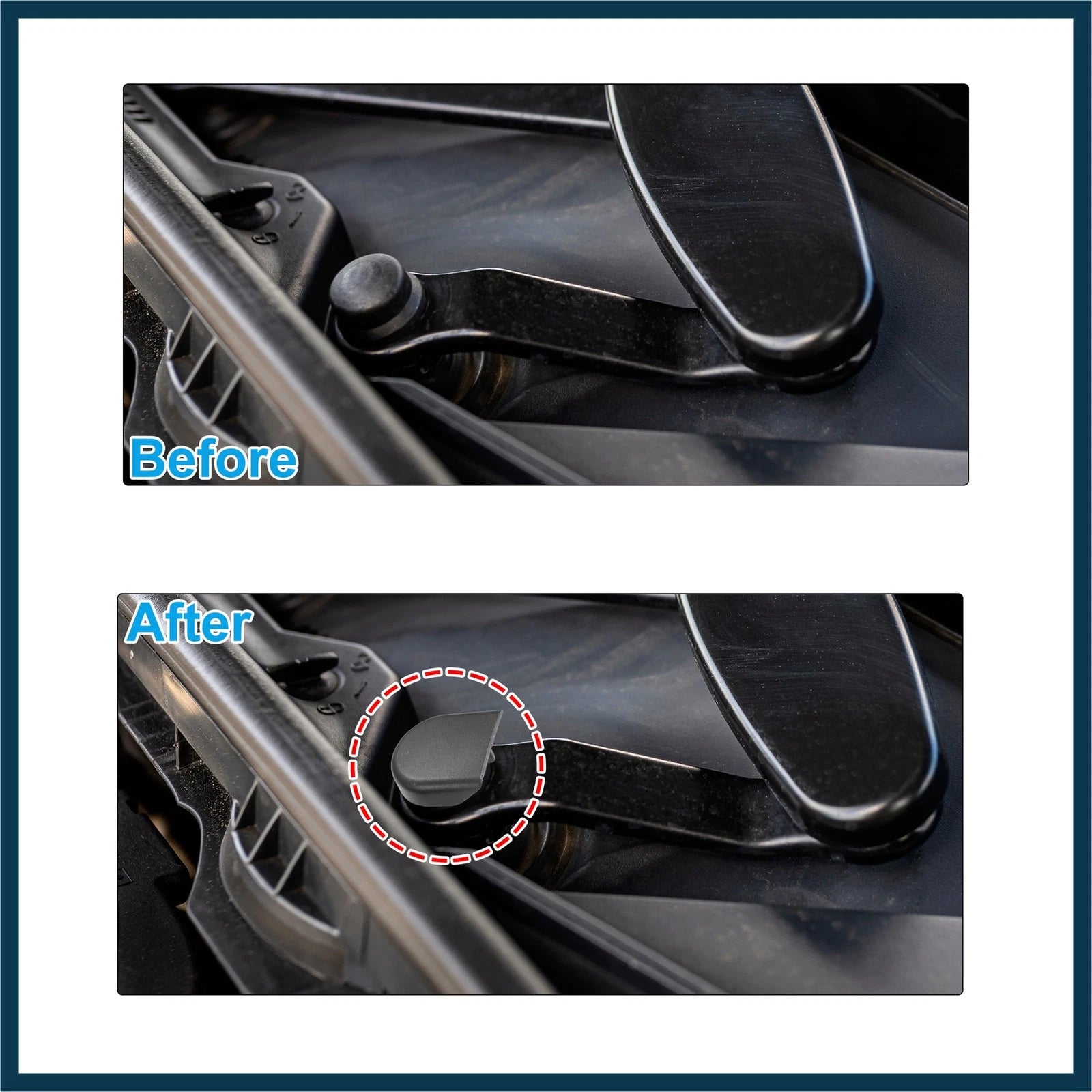 2pcs Wiper Arm Nut Cover Cap for Toyota C-HR (2017–2023) 766549515503