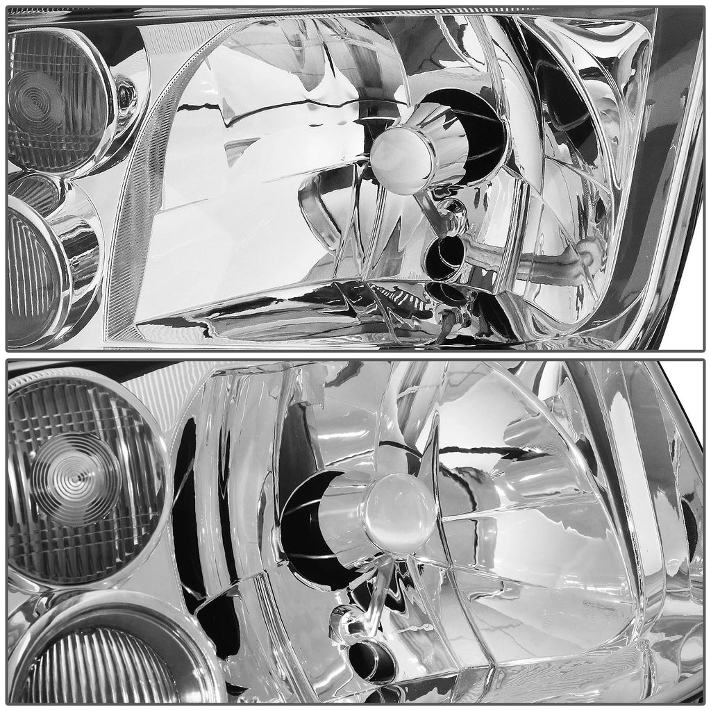 Pair Chrome Housing Clear Lens Headlight w/Fog Lamp for VW Jetta Mk4 (1999–2005)