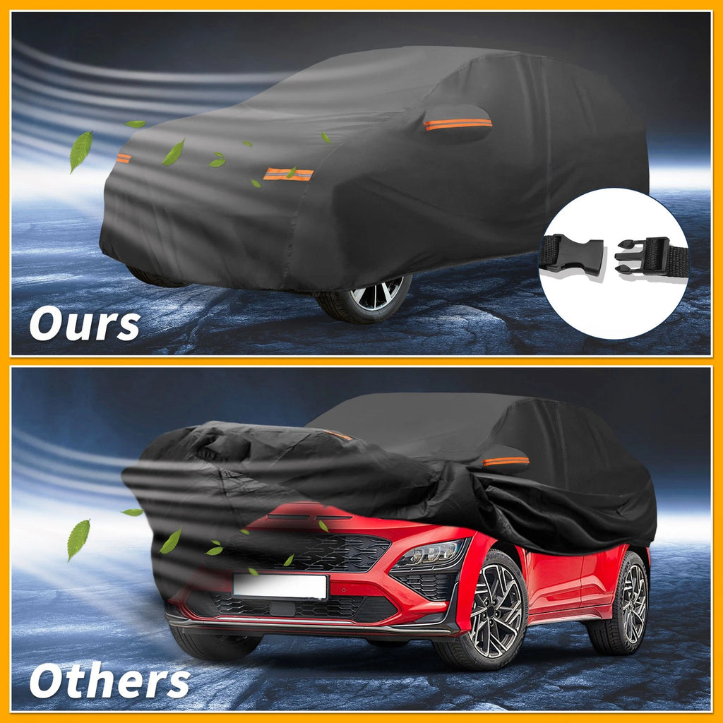 Car Cover Waterproof All Weather for Hyundai Kona (2018–2023) 190T-PU Zipper