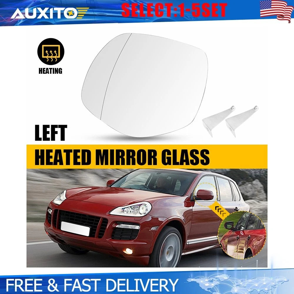 Heated Mirror Glass Left Driver Side for Porsche Cayenne (2008–2010) 95573103904