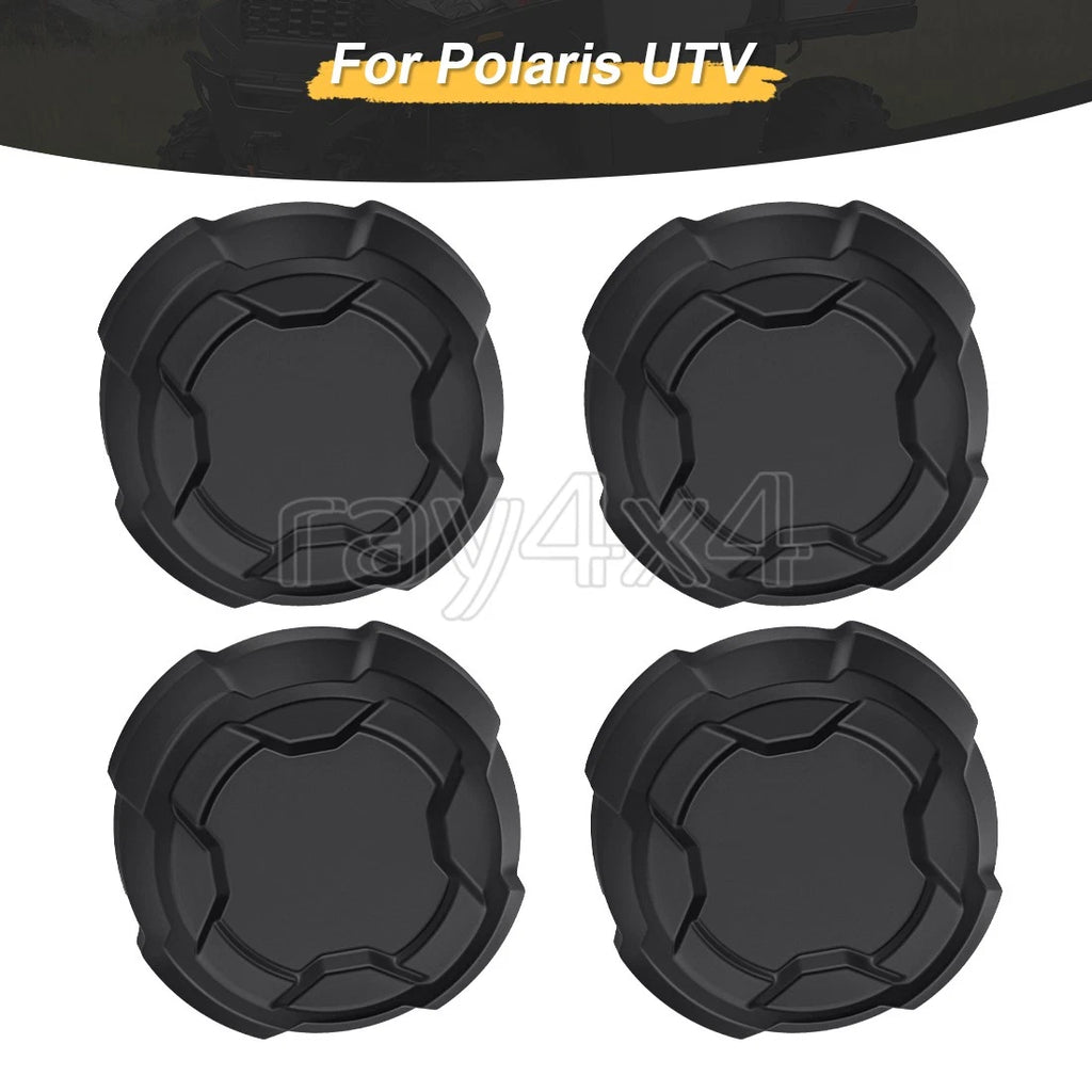Set of 4 Matte Black Rim Caps for Polaris Ranger Crew SP 570 (2022–2025) 1524066-458