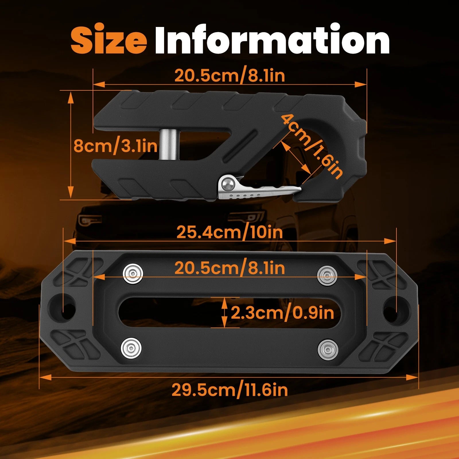 Winch Mount Kit for Universal Vehicles (6061 Aluminum, 40cr Steel)