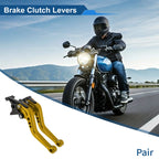 Adjustable Short Brake Clutch Lever for Honda Fury/VTX1300CX (2009–2018) Gold Tone