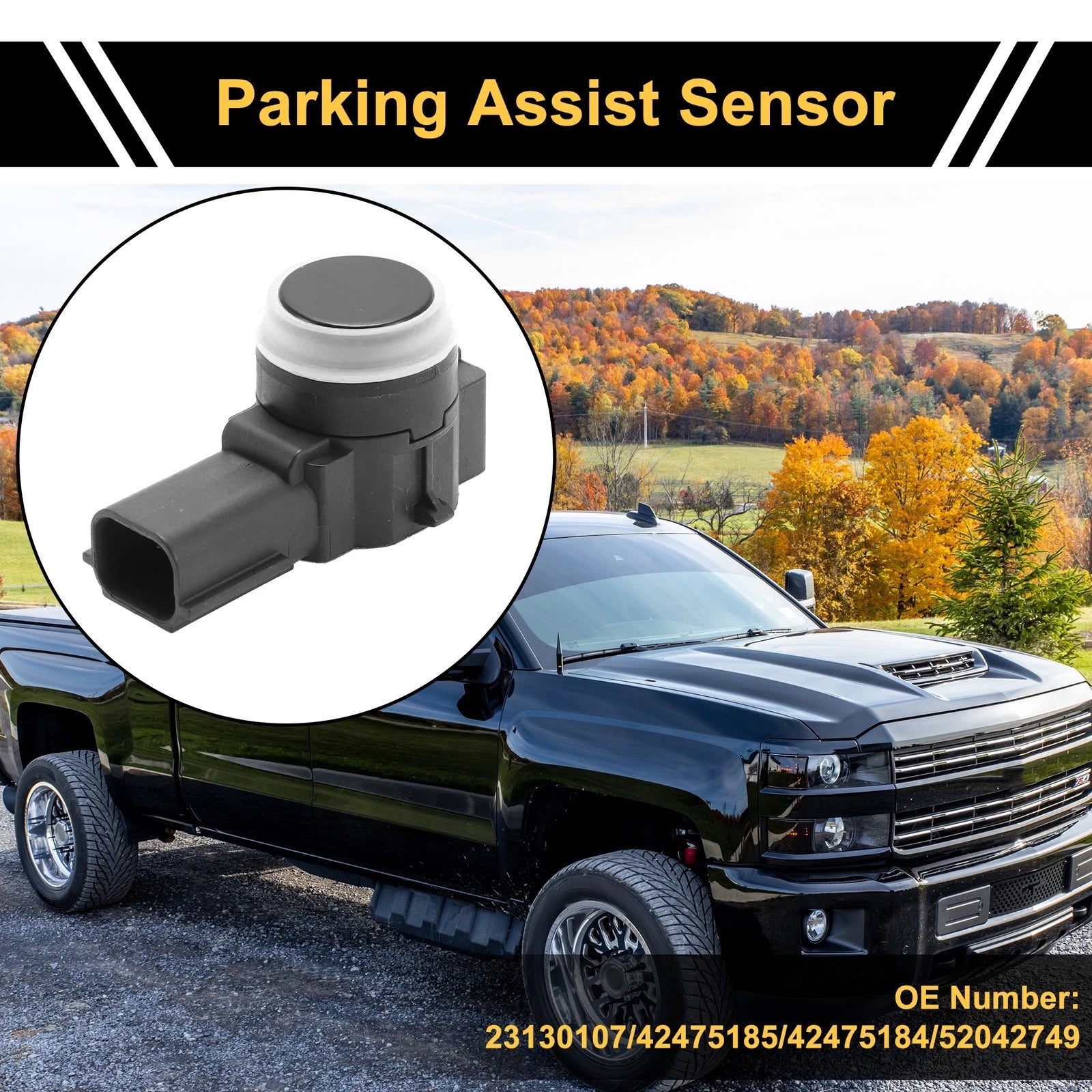 Set of 4 Bumper Reverse Backup Parking Sensors for Chevrolet Silverado 1500 2500 (2014–2019)