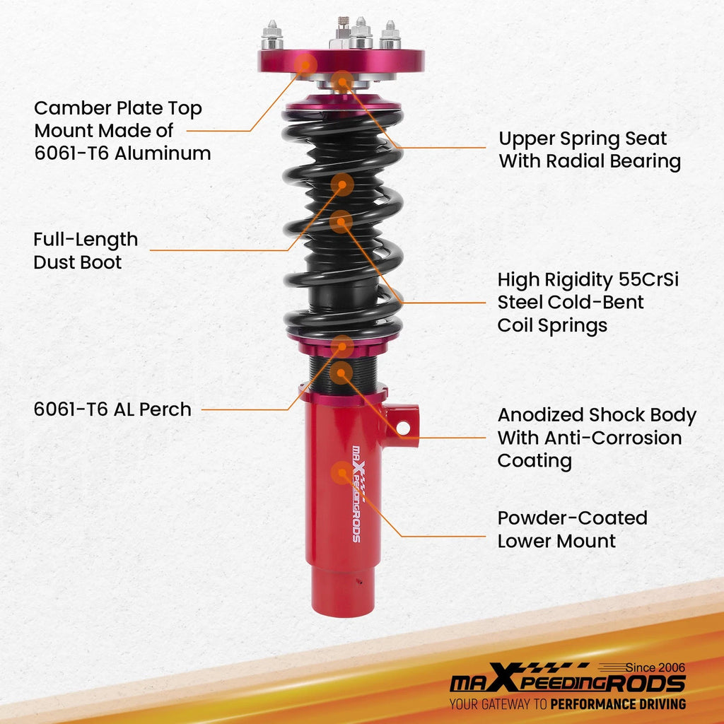 24-Step Adjustable Coilover Kit for BMW 3-Series (2005-2013) RWD