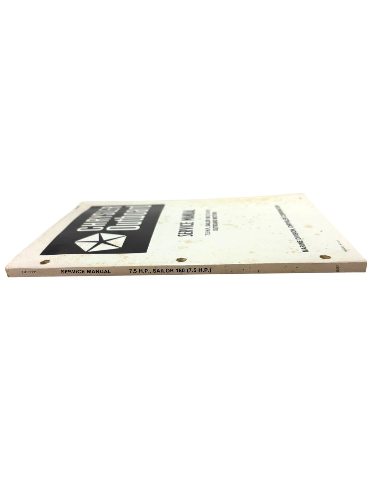 Service Manual for Chrysler Outboards OB3868 (7.5 HP) and Sailor 180