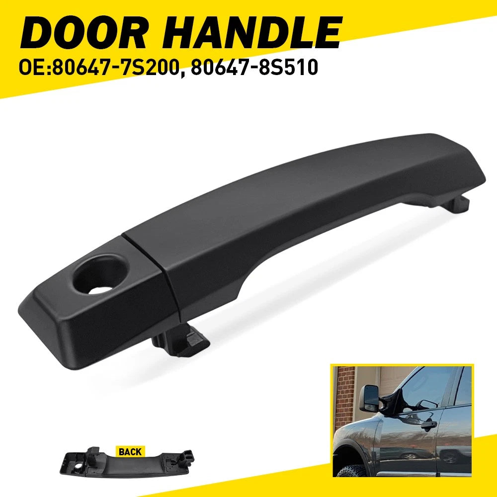 Front Left Exterior Door Handle for Nissan Titan (2004–2015) Black