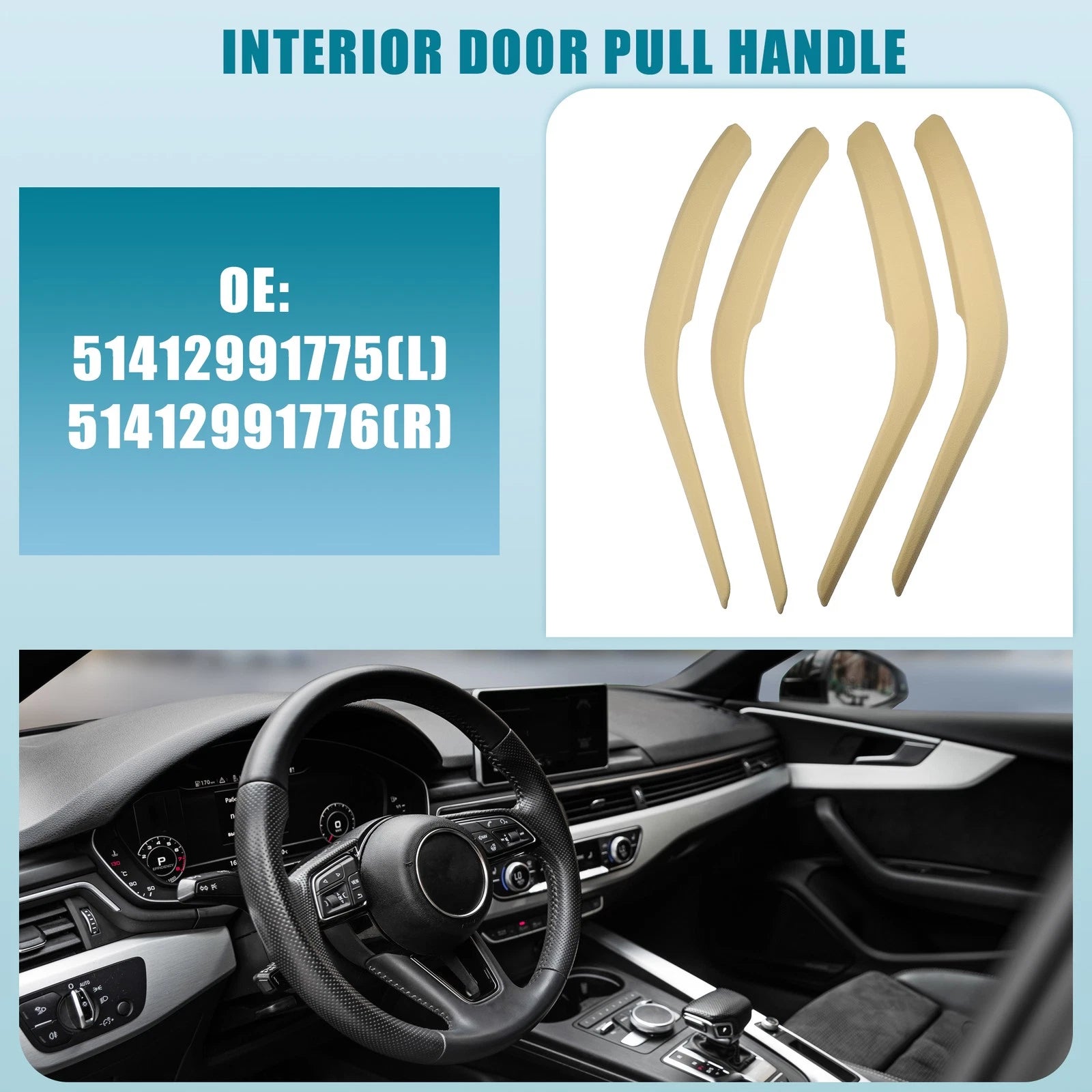 Door Pull Handle Cover 51412991775 for BMW X1 E84 (2013–2015) Beige