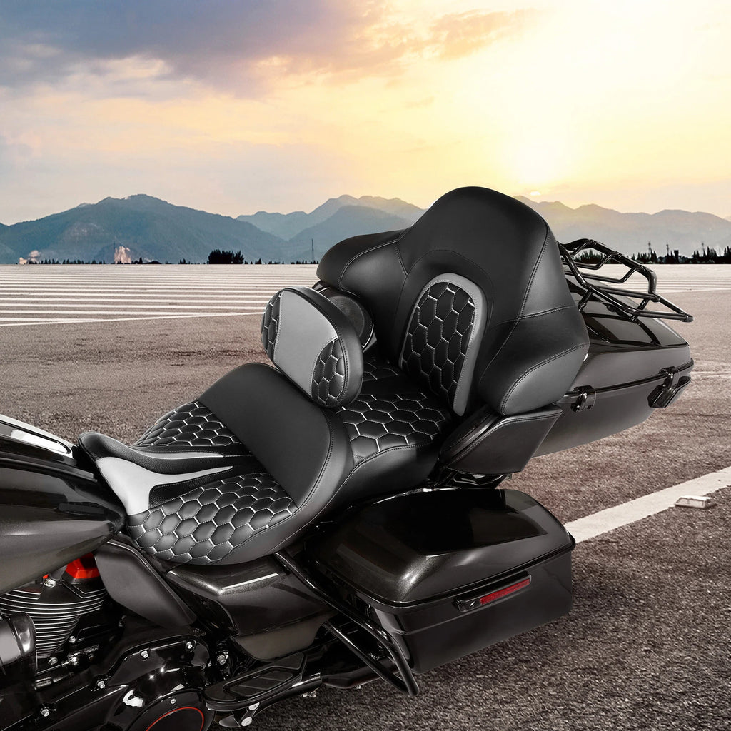 Seat Backrest for Harley Road Glide (2014–2023) - Black/Grey