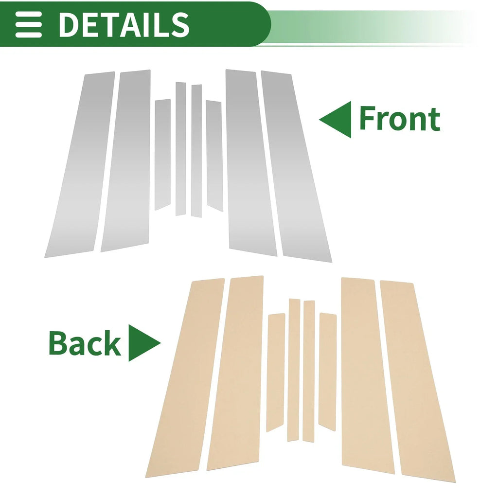 8 pcs Door Pillar Window Trim for BMW X4 Silvertone (2014-2018)
