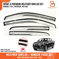Silver Visor Rain Shield Wind Deflector for Isuzu D-Max (2012-2019)