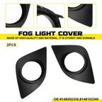 Set of 2 Front Bumper Fog Light Covers for Toyota Corolla (2014–2016) Black