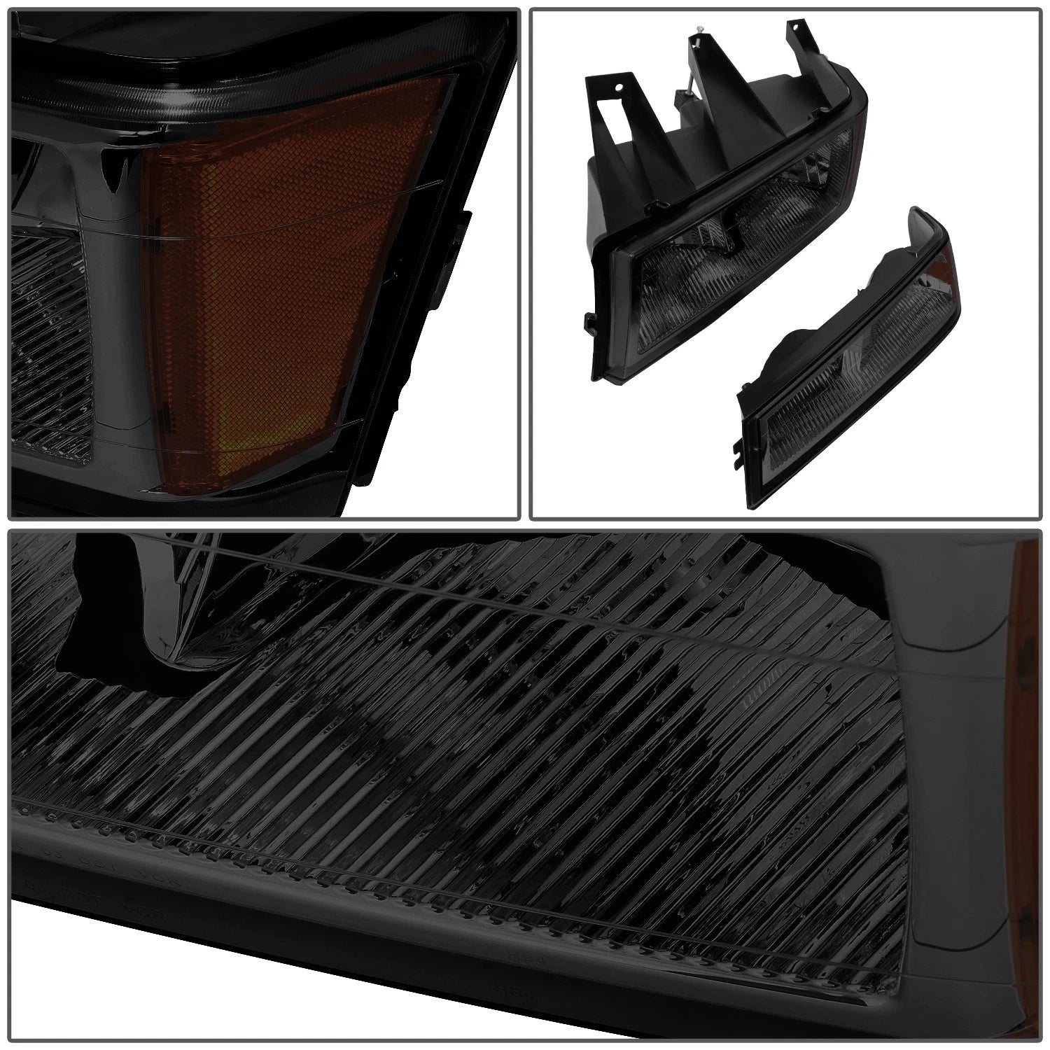 Smoked/Amber Side Headlight Bumper Lamps for Colorado Canyon (2004–2012)