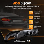 Rear Carbon Fiber Bumper Diffuser with LED Brake Light for Infiniti Q50 (2014–2017)