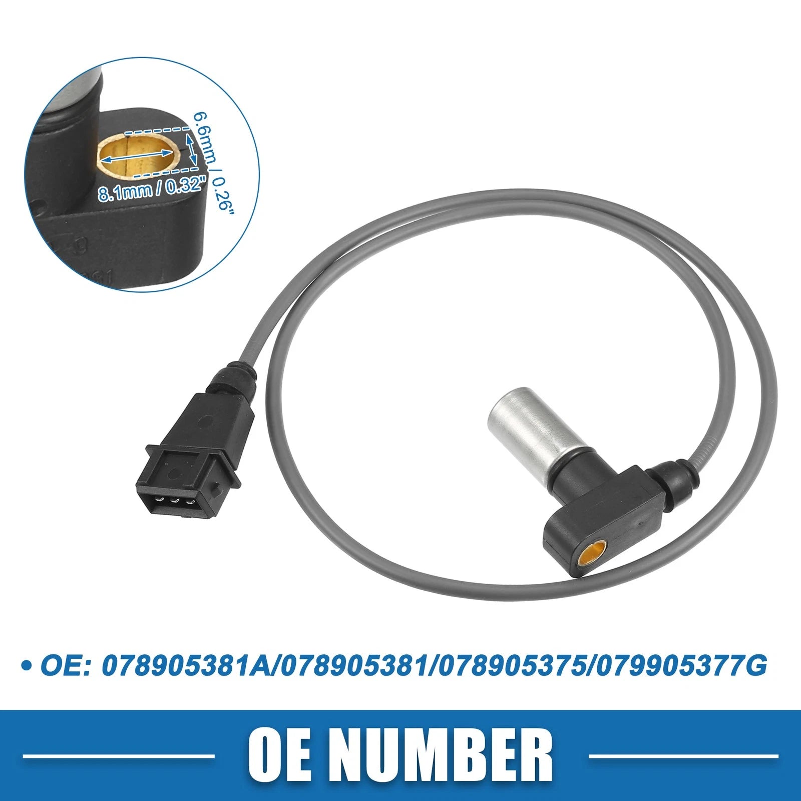 Crankshaft Position Sensor for Audi A4 (1996–1997) No. 078905381A/078905381