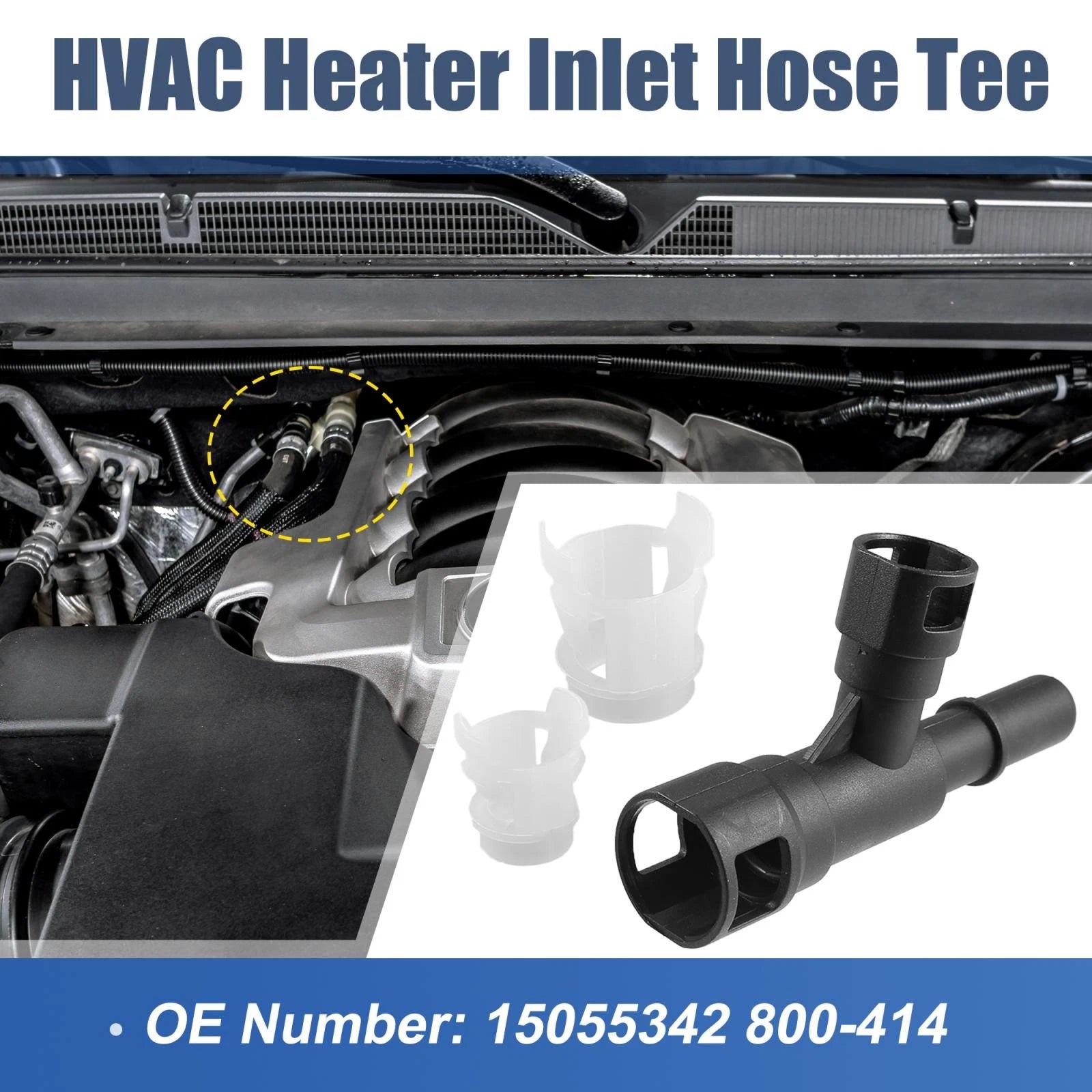 2 Pcs Heater Hose Connector 15055342 800-414 for Cadillac Chevrolet GMC 