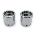 Chrome 29mm Grooved Axle Nut Cap for Harley Honda Suzuki Kawasaki Yamaha (–)