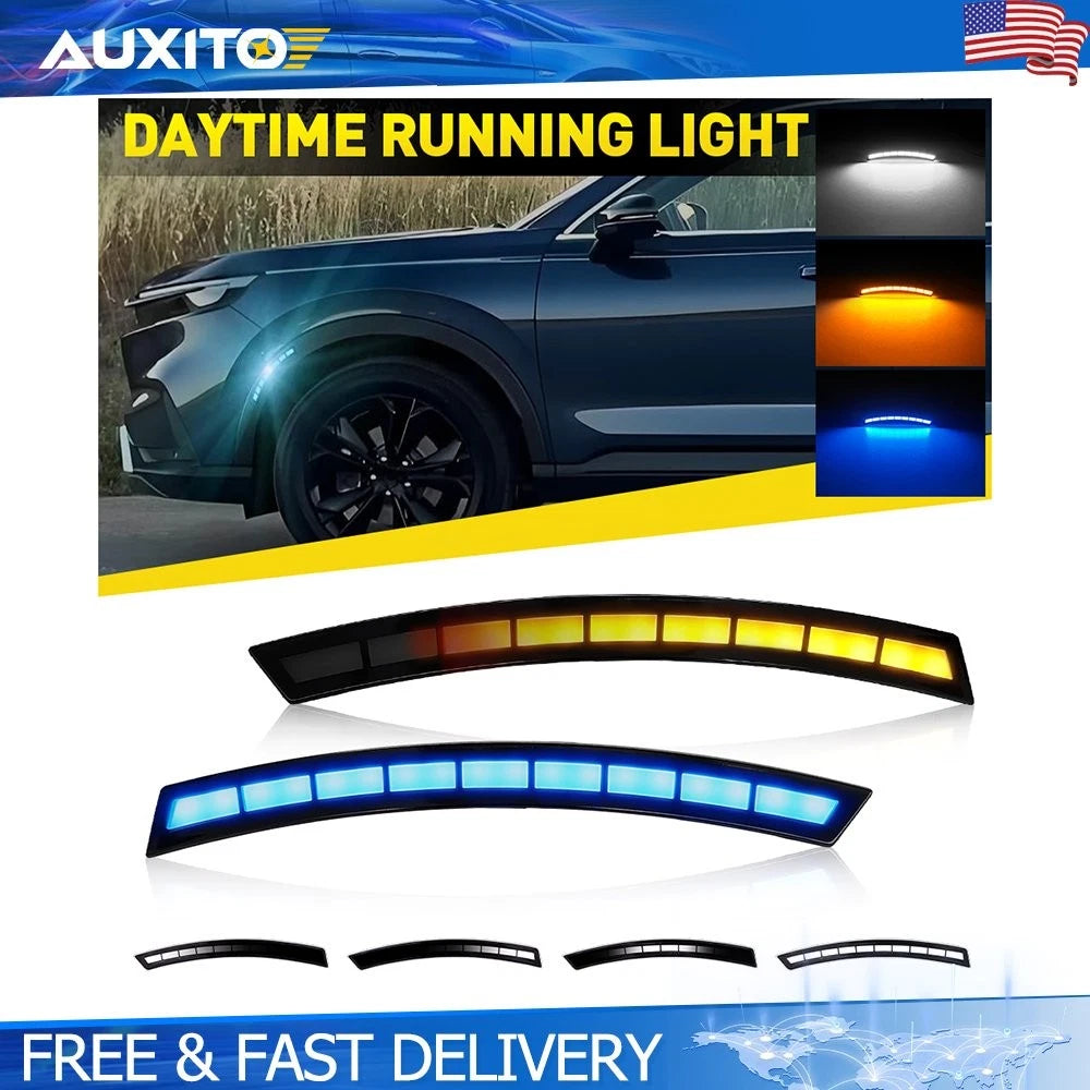 2Pcs Smoked Lens LED Daytime Running Light for Honda CR-V (2023–2024)