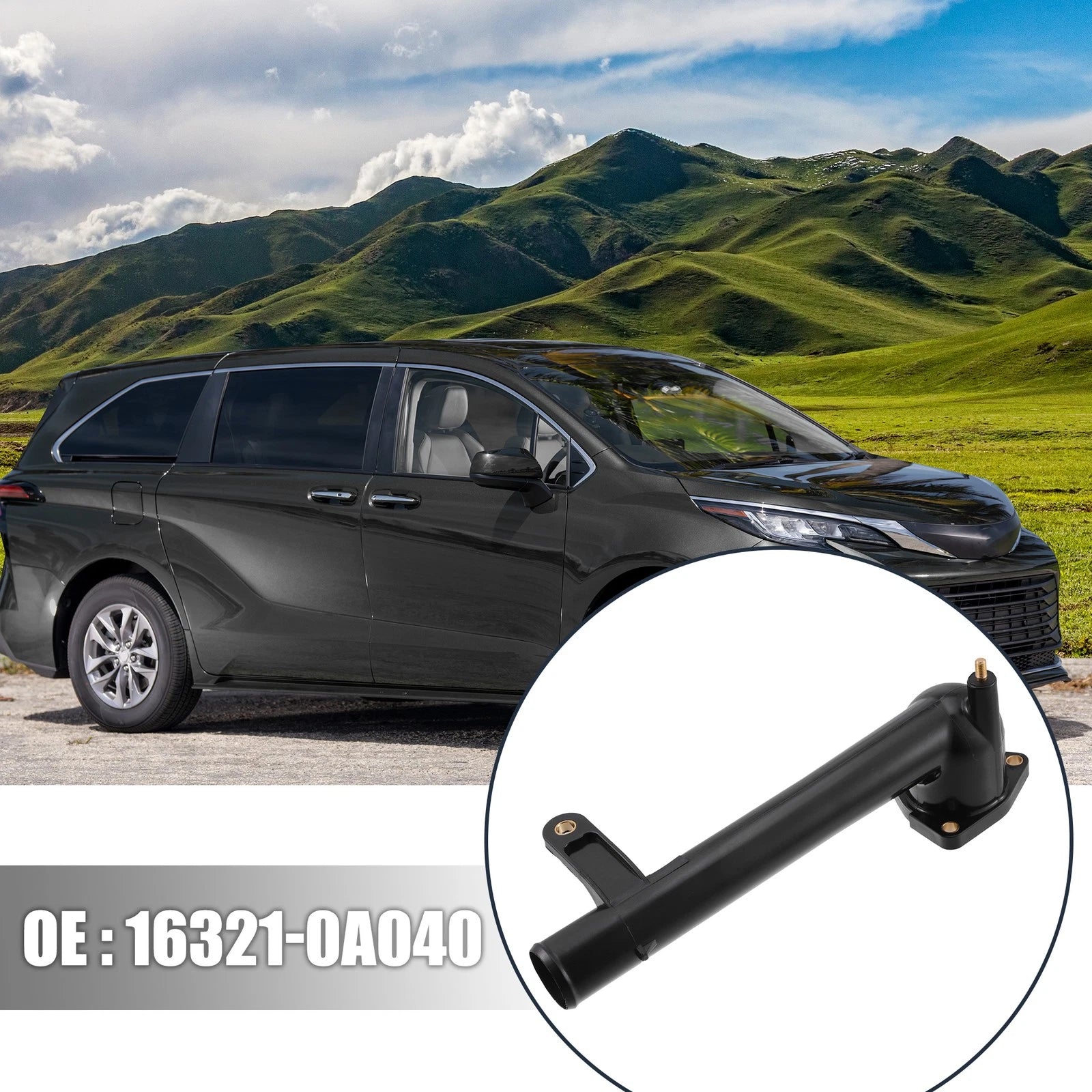Engine Coolant Thermostat Water Inlet Pipe for Lexus Toyota (2000–2023)