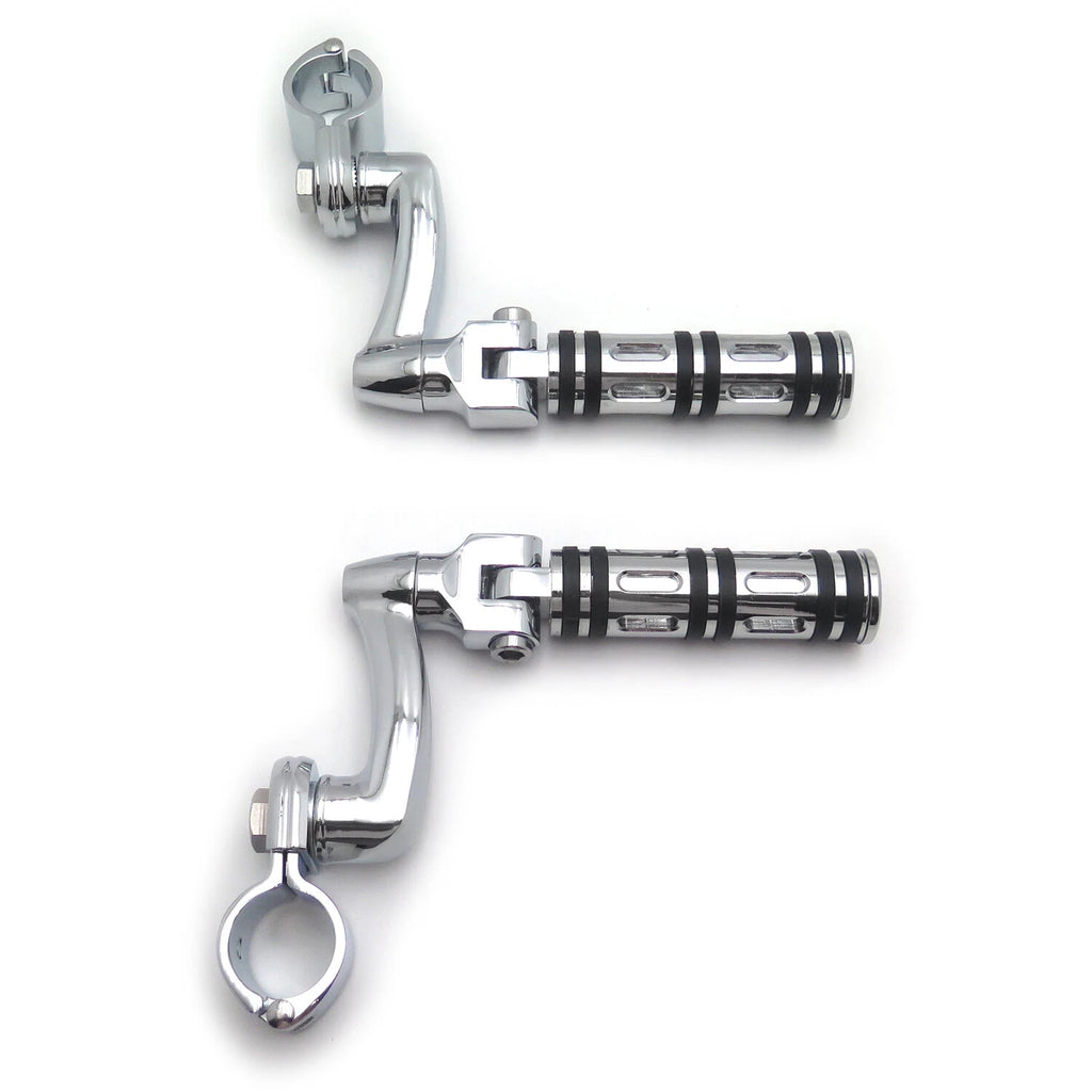 Chrome Edge Motorcycle Foot Pegs for Harley Touring Sportster Dyna