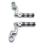 Chrome Edge Motorcycle Foot Pegs for Harley Touring Sportster Dyna