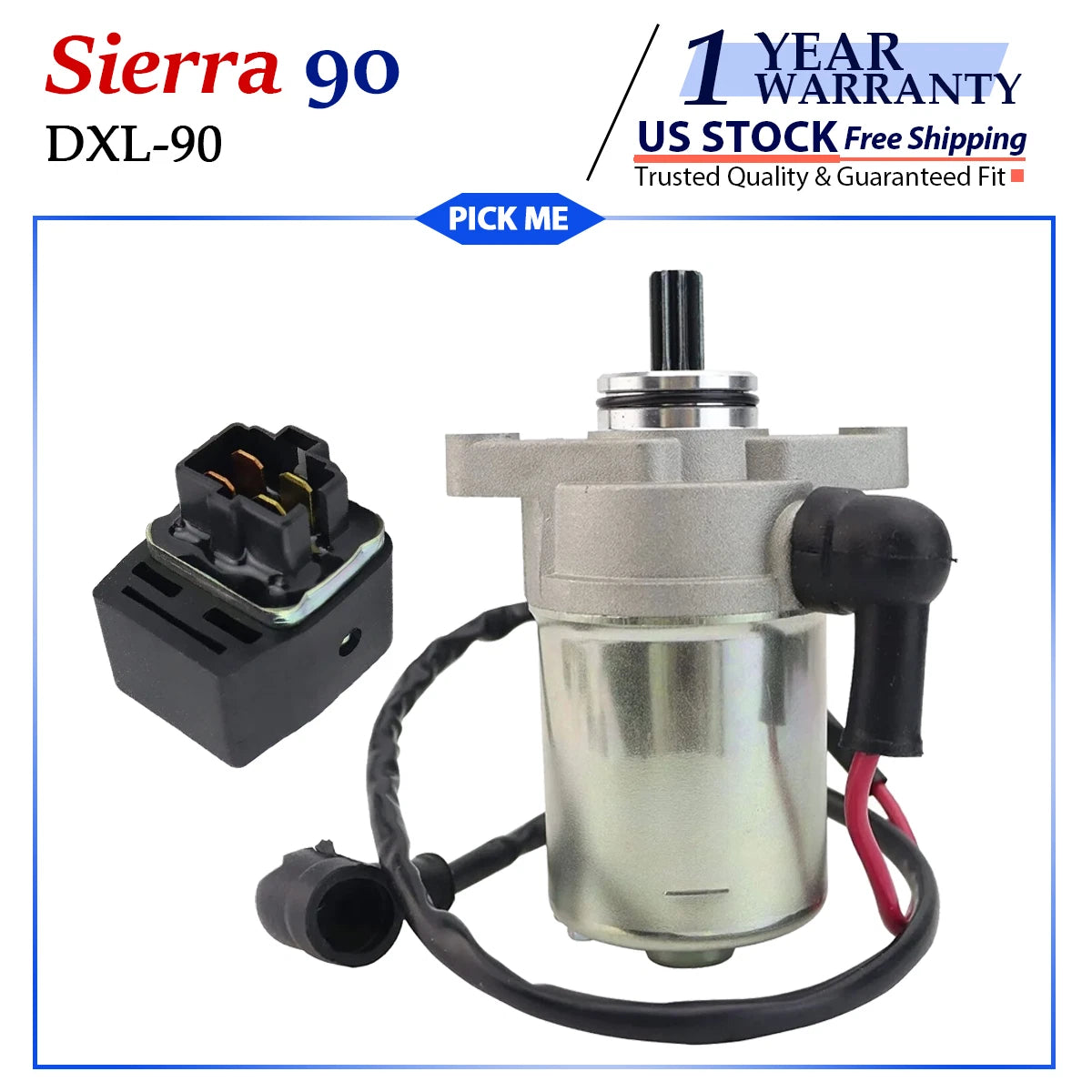 Starter Motor for E-TON DXL-90 Sierra 90 (All 90cc 2-Stroke)